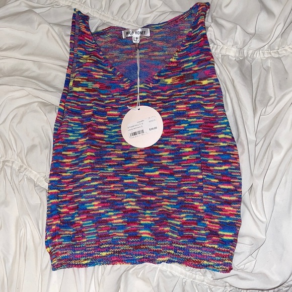 Wild Honey Colorful Knit Top - Picture 2 of 3